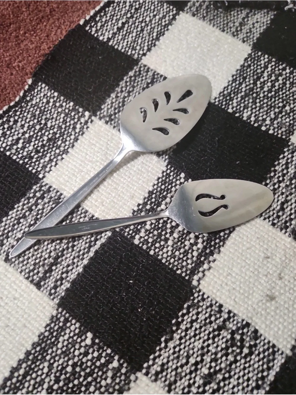 Classic Stainless Steel Slotted Serving Spoons - Silver